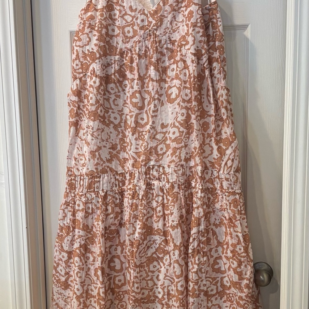 Joie Women's Maxi Dress in Orange and White